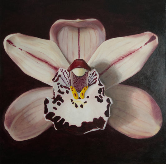 Do You See Me Now? I – Orchid Oil Painting