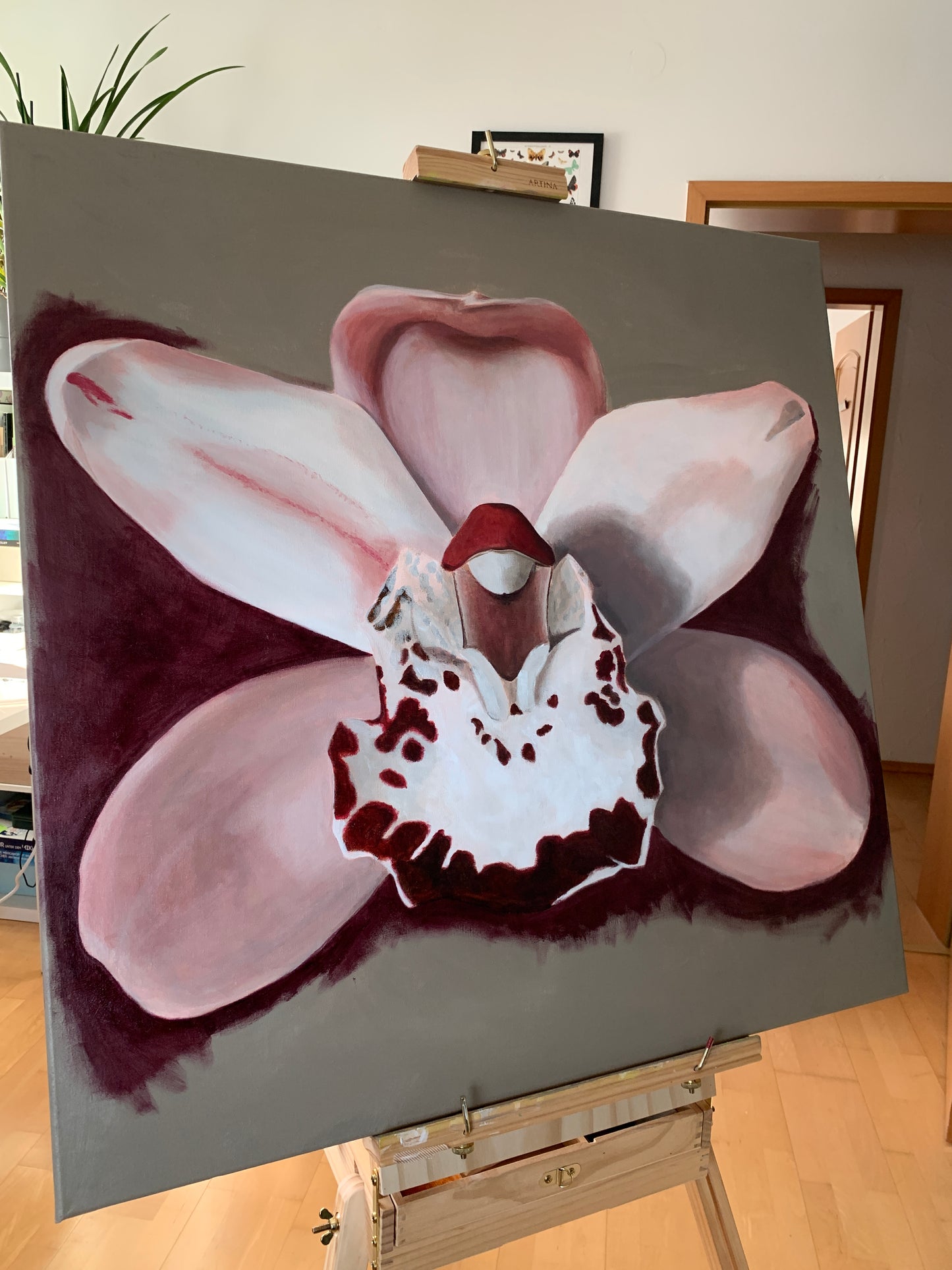 Do You See Me Now? I – Orchid Oil Painting